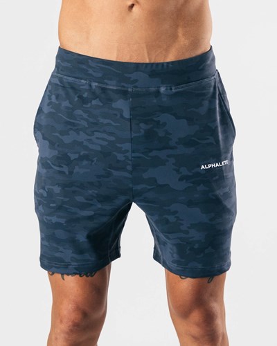 Alphalete 4-Way Stretch 6" Kort Mørkemørkeblå Camo | VMPDH3417