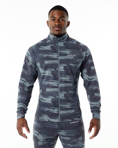 Alphalete 4-Way Stretch Track Jacket Camo | FHKOJ1683