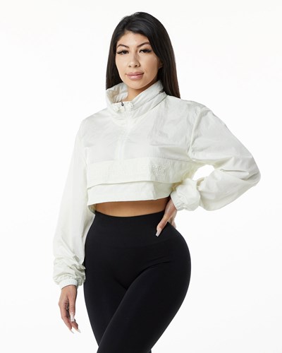 Alphalete All-Purpose Crop Jacket Sage | DIPMQ9076