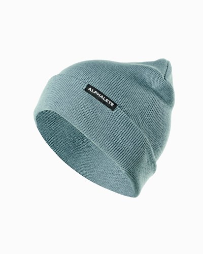 Alphalete Bomulds Knit Beanie Blå | YVROS5913