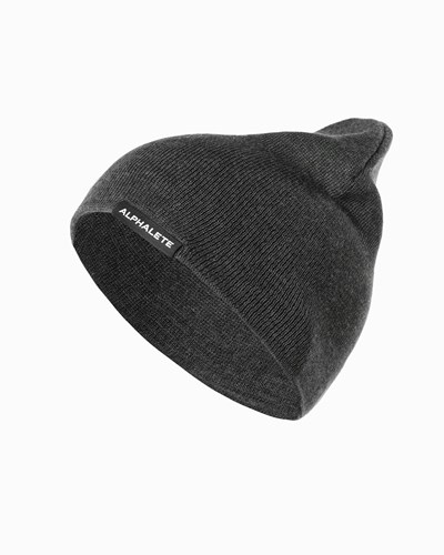 Alphalete Bomulds Knit Beanie Charcoal | YOLUA1863