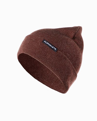 Alphalete Bomulds Knit Beanie Wine | QFXLU1023