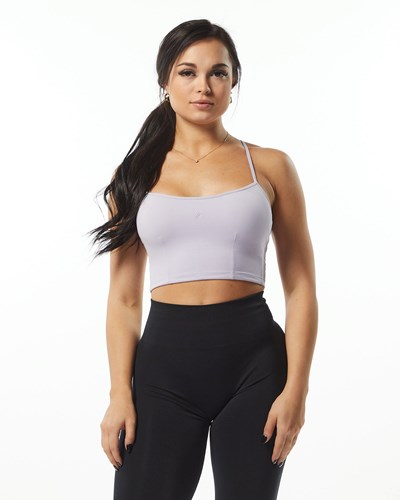 Alphalete Camisole Y-Back Crop Tank Lilac | YLGJF3952