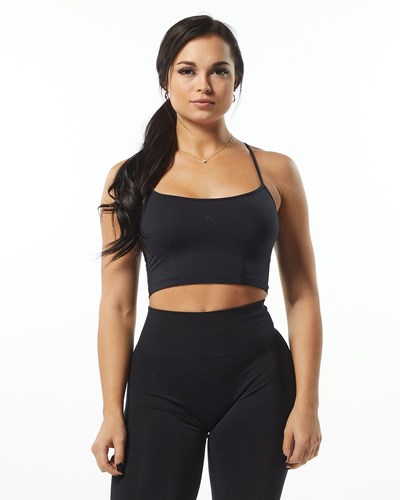 Alphalete Camisole Y-Back Crop Tank Sort | VTAYI5243