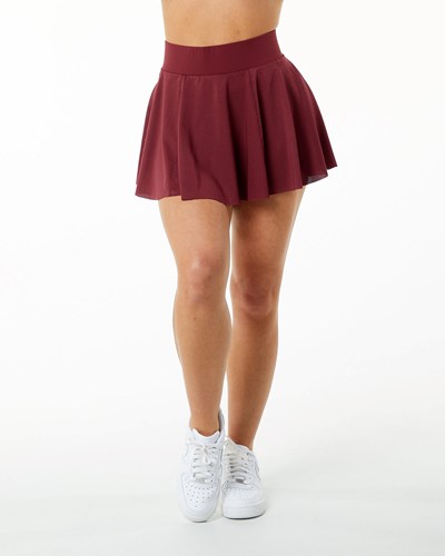 Alphalete Compression Forede Mesh Skirt Crimson | LGFHM3781