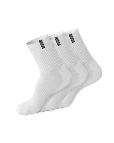 Alphalete Crew Sock Hvide | VZOSL0162