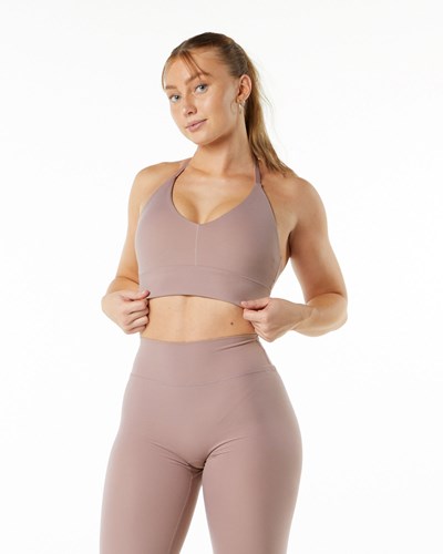 Alphalete Double Brushed Bra Lilla | MQLFU6984