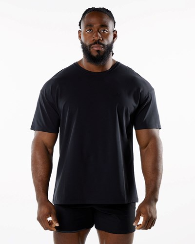 Alphalete Drop Shoulder Tee Blackout | NXLAK6350