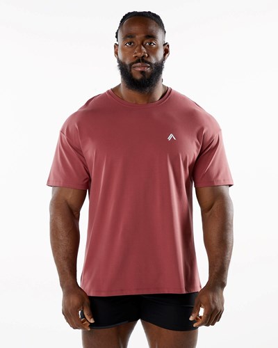 Alphalete Drop Shoulder Tee Gingerbread | CTOKV1726