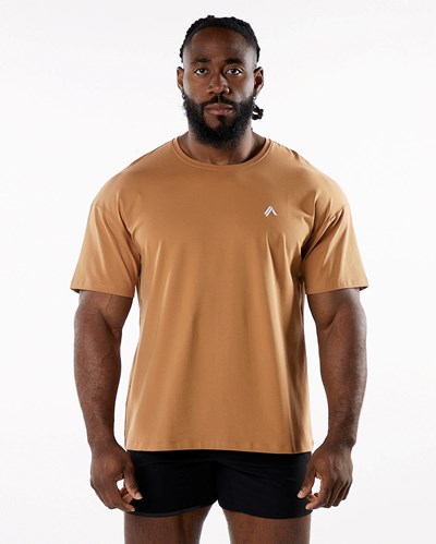 Alphalete Drop Shoulder Tee Rust | XBCAL4512