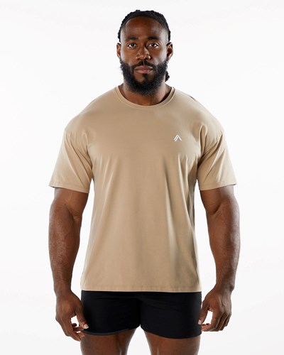 Alphalete Drop Shoulder Tee Taupe | UOMEZ1439