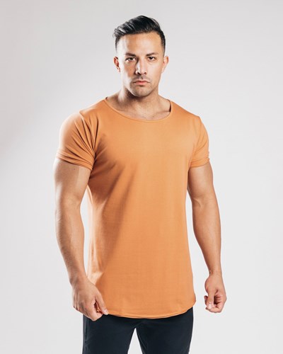 Alphalete Fitted Kort Sleeve Clay | NZKXD0724