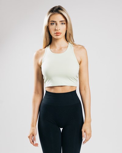 Alphalete Fitted Performance Crop Tank Frozen Spring | KYTOE1270