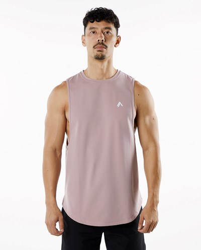 Alphalete Fitted Performance Tank Mauve | LZWQK3028