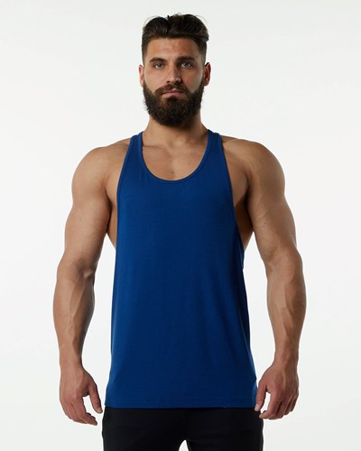 Alphalete Fitted Premium Stringer Blå | QMBUV6892