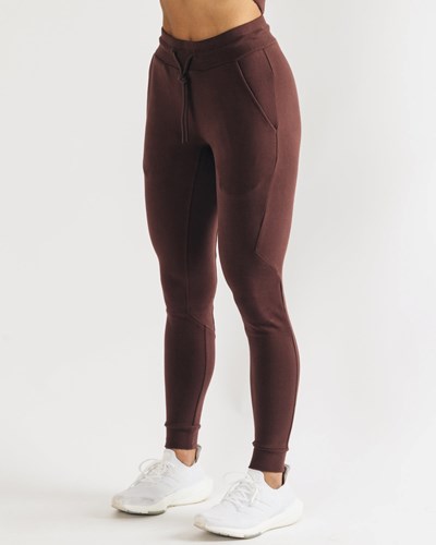 Alphalete Fitted Single-Brushed 29" Jogger Mahogany | JEOUP4092