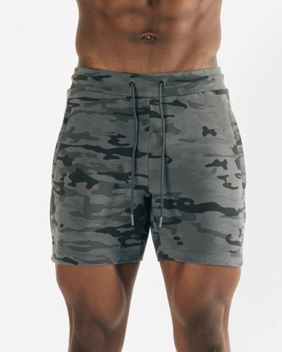 Alphalete Fitted Single-Brushed 7" Kort Camo | NTUEI1629