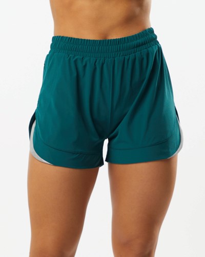 Alphalete Forede Woven 4-Way Stretch Kort Velvet Teal | XKPAY7140