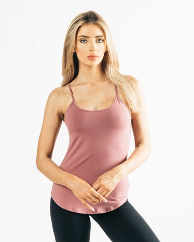 Alphalete Full-Length Premium Tank Cranberry Ice | RBPYH7053