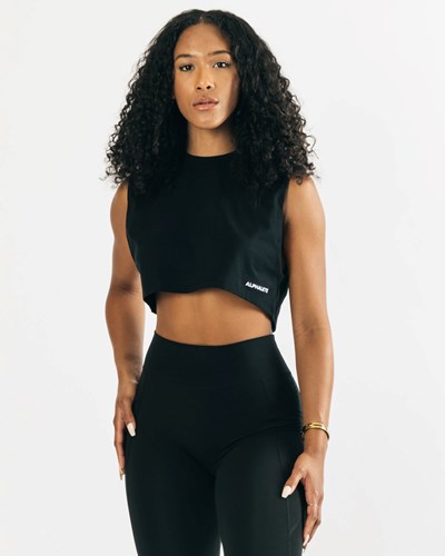 Alphalete Heavy Bomulds Cropped Cutoff Sort | RTWFG5840