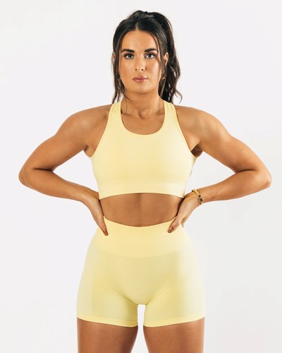 Alphalete High-Impact Seamless Sports Bra Lemonade | CLQZB5671