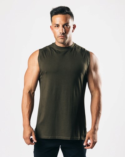 Alphalete High-Neck Premium Cutoff Espresso | TKGZA5173