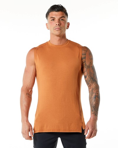 Alphalete High-Neck Premium Tank Camel | RVHTD0315