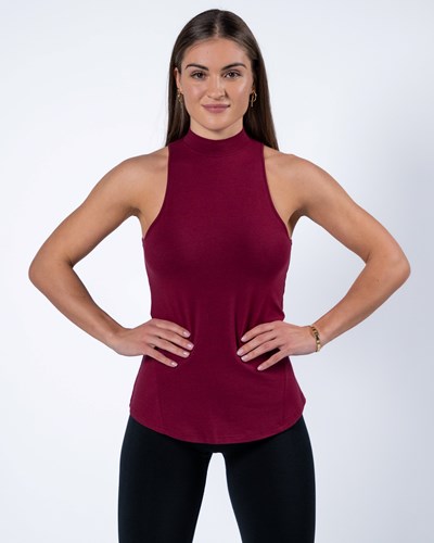 Alphalete High-Neck Premium Tank Rød | FBSJA8201