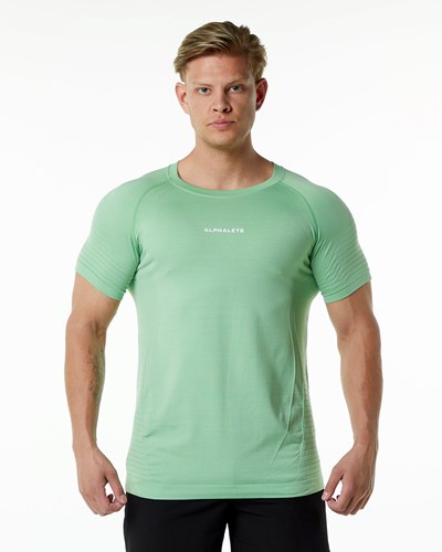 Alphalete High Performance Seamless Kort Sleeve Tee Pistachio | BPSJF8396