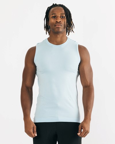 Alphalete High Performance Seamless Tank Blå | KIODJ1026