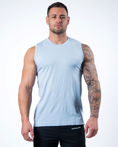 Alphalete High Performance Seamless Tank Blå | TNIWD1380