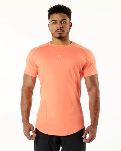 Alphalete High Performance Tee Electric Peach | YUFVD8651