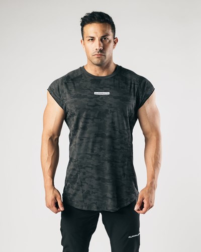 Alphalete High Performance Uden Ærmer Tee Sort Camo | BPNVQ6297