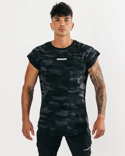 Alphalete High Performance Uden Ærmer Tee Sort Camo | OJGAK6481