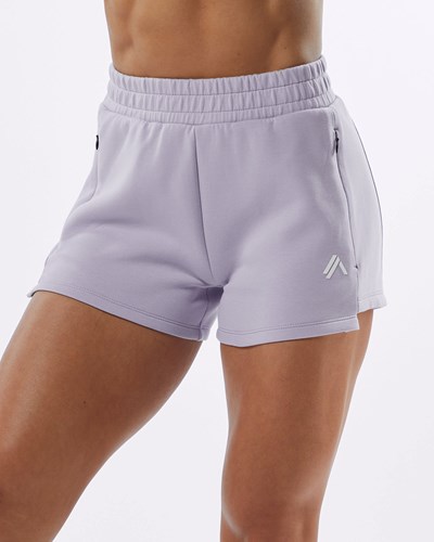 Alphalete Interlock Knit 3.5" Kort Lilac | LDWFM0597