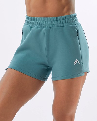 Alphalete Interlock Knit 3.5" Kort Teal | KSZLV3705