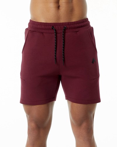 Alphalete Interlock Knit 6" Kort Bordeaux | WCYVE6328