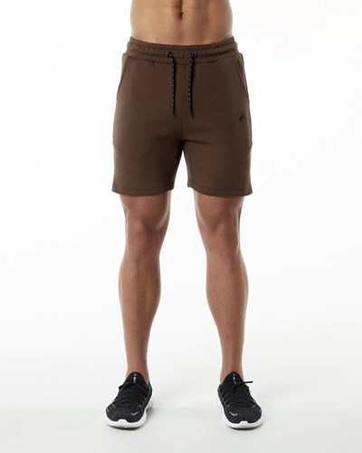 Alphalete Interlock Knit 6" Kort Brune | JNQMO8509