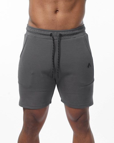 Alphalete Interlock Knit 6" Kort Charcoal | KQZJG3470