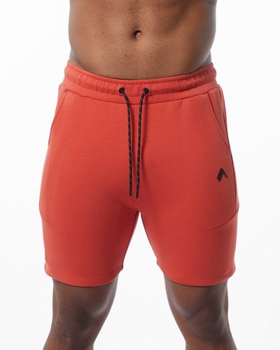 Alphalete Interlock Knit 6" Kort Orange | GHVJY5312