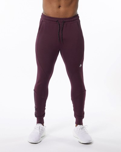 Alphalete Interlock Knit Cuffed Jogger Merlot | ABWGI2431