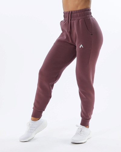 Alphalete Interlock Knit Cuffed Jogger Mauve | WBHMX5681