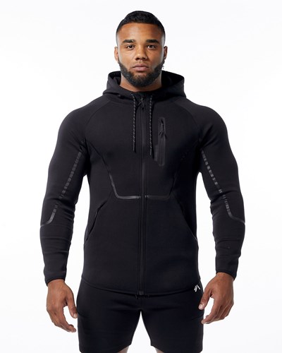 Alphalete Interlock Knit Full-Zip Hoodie Sort | IBWFP2513