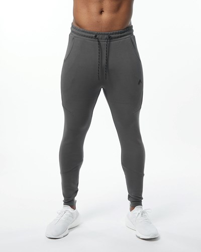 Alphalete Interlock Knit Zip Jogger Charcoal | BDNFP3405