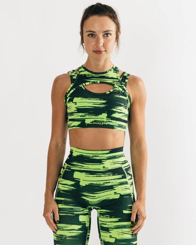 Alphalete Medium Impact Bra Camo | DFRVO0812