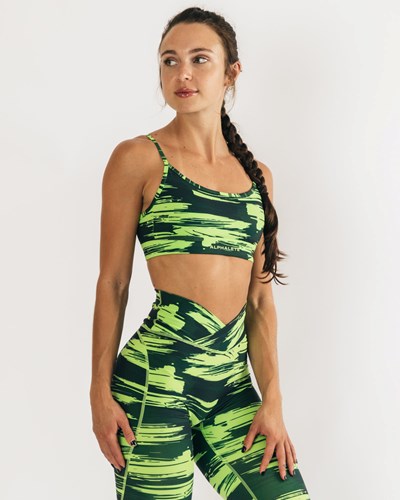 Alphalete Medium Impact Bra Camo | PHMUX2740