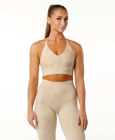 Alphalete Medium-Impact Luxury Sports Bra Hazelnut | HCOTV6934