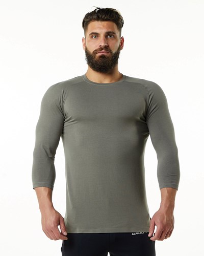 Alphalete Premium 3/4 Sleeve Tee Grå | NKHIG1469