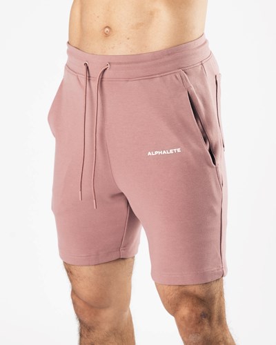 Alphalete Relaxed All-Purpose 8" Bomulds Kort Mauve | AHWYX4172