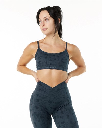 Alphalete Single Brushed Bra Blå | NGKXC5826